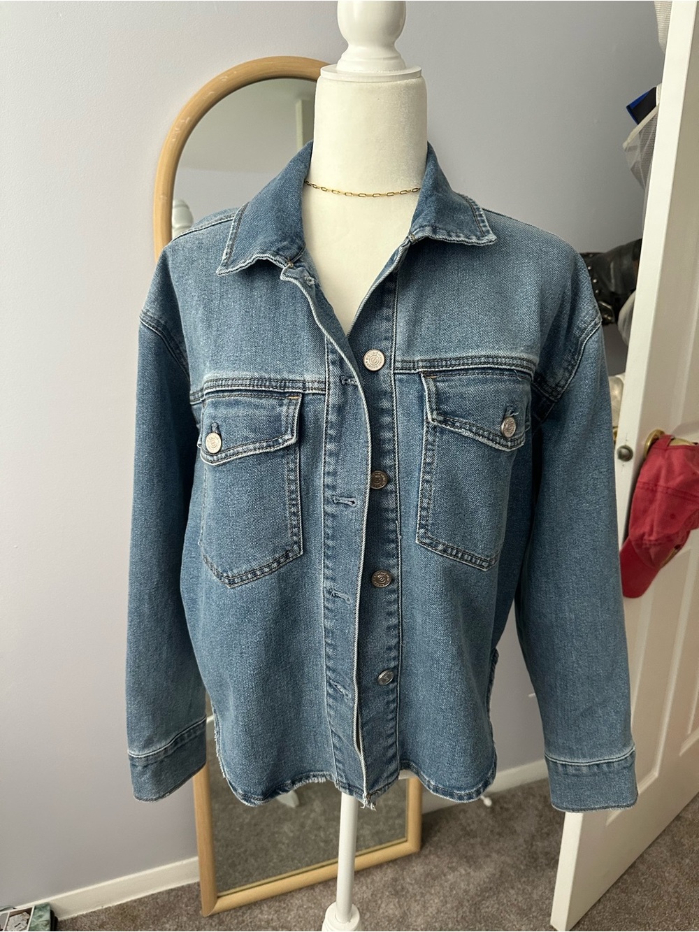 Vintage Blue Jean Jacket - Button Front Denim